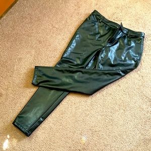 Faux Black leather size 14 mod cloth skinny pants